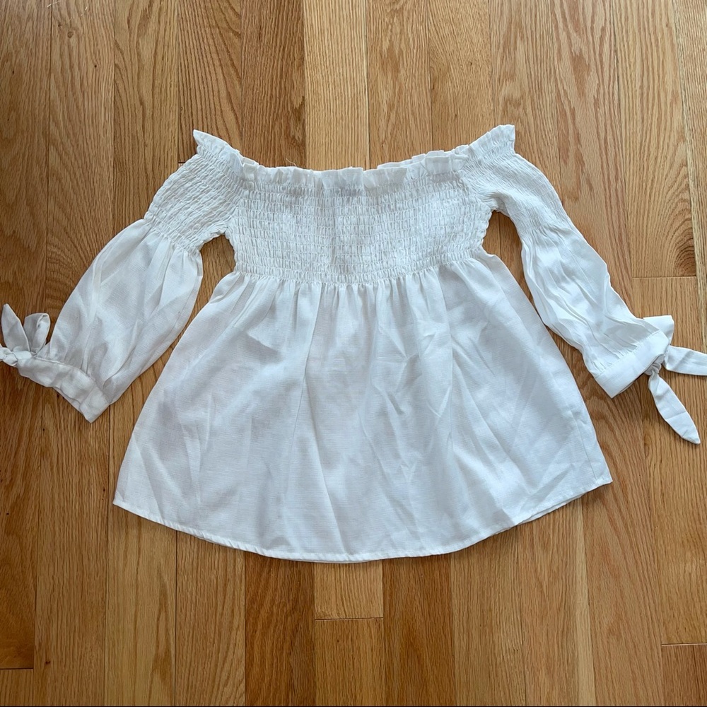 White off shoulder top